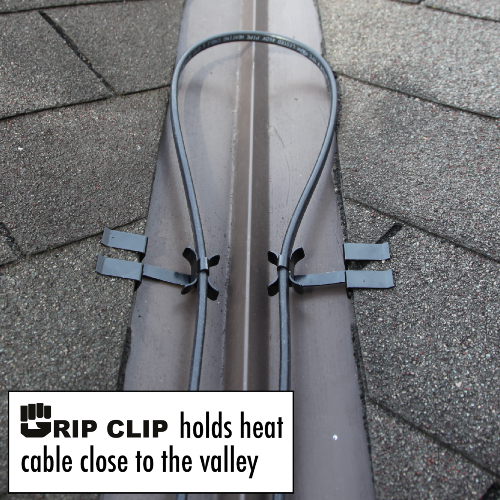 GripClip Heat Tape Cable Clip Black Anodized 25/pack Heat Cable Store